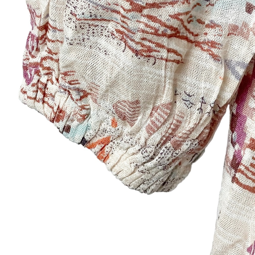 Billabong Aztec Printed Boho Button Down Tassel T… - image 5